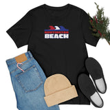 Huntingon Beach Red White and Blue Waves Super Soft T Shirt Huntington Beach