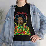 Bob Marley One Love Rasta Colors on Black Unisex Heavy Durable Long Cotton T Shirt