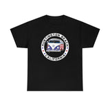 Huntington Beach Patriotic Bus Heavy Cotton Unisex T Shirt