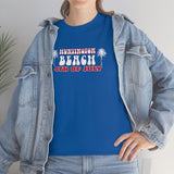 4th of July and Palm Trees Heavy Cotton Unisex T Shirt Huntington Beach