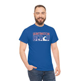 Red White and Blue Huntington Beach Wave Heavy Cotton Unisex T Shirt
