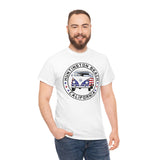 Huntington Beach Patriotic Bus Heavy Cotton Unisex T Shirt