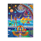 Thoth and Isis - Egyptian Hermetic Visionary Art Canvas Gallery Wrap