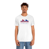 Huntingon Beach Red White and Blue Waves Super Soft T Shirt Huntington Beach