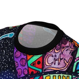 Huntington Beach Trippy Pier All Over Print T Shirt -  Psychedelic clothes, Raver clothing Sacred Geometry