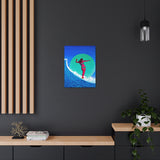 Pink Surfer Girl Canvas Gallery Wrap