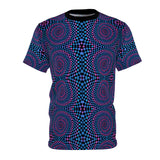 Trippy Blue Pink and Purple Spiral All Over Print T Shirt -  Psychedelic clothes, Raver clothing Spiral Sacred Geometry