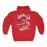 84 Surfing 4th of July Championship Patriotic Unisex Full Zip Hooded Sweatshirt