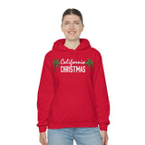 California Christmas Palm Tree Unisex Heavy Hooded Sweatshirt