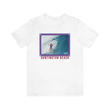 Uncle Sam Surfing Huntington Beach Super Soft T Shirt Huntington Beach