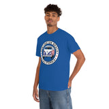 Huntington Beach Patriotic Bus Heavy Cotton Unisex T Shirt