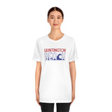 Red White and Blue Huntington Beach Wave Super Soft Unisex T Shirt