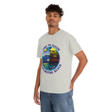 Time to Clean Huntington Beach T Shirt Heavy Thick Cotton Durable Long Oil Spill Clean Up Design - Light Colors
