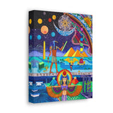 Thoth and Isis - Egyptian Hermetic Visionary Art Canvas Gallery Wrap