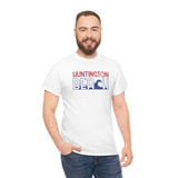 Red White and Blue Huntington Beach Wave Heavy Cotton Unisex T Shirt