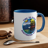 Time to Clean Huntington Beach Oil Spill Design Accent Coffee Mug, 11oz