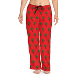 Christmas Palm Tree with Colored Lights Women's Pajama Pants