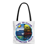 Time to Clean Huntington Beach Oil Spill Tote Bag