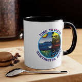 Time to Clean Huntington Beach Oil Spill Design Accent Coffee Mug, 11oz