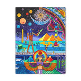 Thoth and Isis - Egyptian Hermetic Visionary Art Canvas Gallery Wrap