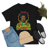 Bob Marley One Love Rasta Colors on Black Unisex Heavy Durable Long Cotton T Shirt
