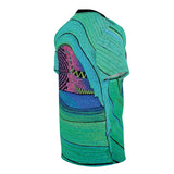 Green Trippy Wave psychedelic All Over Print T Shirt Perfect Wave gift for surfers ocean lovers