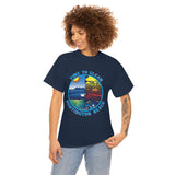 Time to Clean Huntington Beach T Shirt Heavy Thick Cotton Durable Long Oil Spill Clean Up Design - Dark Colors