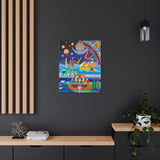 Thoth and Isis - Egyptian Hermetic Visionary Art Canvas Gallery Wrap