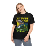 Just San No - T Shirt Heavy Thick Cotton Durable Long NO NUKES environmental anti-nuclear San Onofre State Beach Clemente