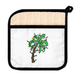 Palm Tree with Christmas Lights Pot Holder with Pocket