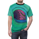 Green Trippy Wave psychedelic All Over Print T Shirt Perfect Wave gift for surfers ocean lovers