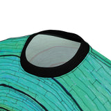 Green Trippy Wave psychedelic All Over Print T Shirt Perfect Wave gift for surfers ocean lovers