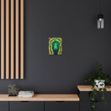 Rasta Lion Reggae Wall Art Canvas Gallery Wrap Print Green Yellow Red Eclectic Home Decor