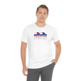 Huntingon Beach Red White and Blue Waves Super Soft T Shirt Huntington Beach