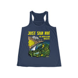 Just San No Women's Flowy Racerback Tank Seed of Life Sacred Geometry Waves tank top California coast
