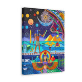 Thoth and Isis - Egyptian Hermetic Visionary Art Canvas Gallery Wrap