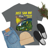 Just San No - T Shirt Heavy Thick Cotton Durable Long NO NUKES environmental anti-nuclear San Onofre State Beach Clemente