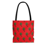Christmas Light Palm Tree Tote Bag