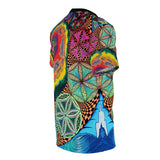 Fibonacci Spiral Art All Over Print T Shirt - Spiritual Sacred Geometry Shirt, Psychedelic clothes, Raver clothing,