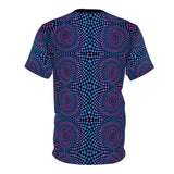 Trippy Blue Pink and Purple Spiral All Over Print T Shirt -  Psychedelic clothes, Raver clothing Spiral Sacred Geometry