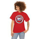Huntington Beach Patriotic Bus Heavy Cotton Unisex T Shirt