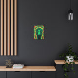 Rasta Lion Reggae Wall Art Canvas Gallery Wrap Print Green Yellow Red Eclectic Home Decor