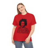 Bob Marley One Love Reggae Heavy Durable Long Cotton Unisex Red and Black T Shirt