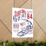 84 Surfing 4th of July Championship Huntington Beach Patriotic Premium Matte Poster