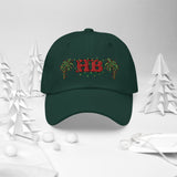 Palms Trees and Red HB in Christmas Lights Dad hat