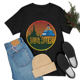 Big Sur Sunset T Shirt Light Super Soft Cotton Seed of Life Sacred Geometry Waves and Surf Art