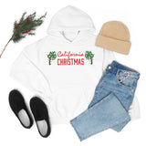 California Christmas Palm Tree Unisex Heavy Hooded Sweatshirt