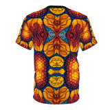 Trippy Red Yellow Orange Blue All Over Print T Shirt -  Psychedelic clothes, Raver clothing Sacred Geometry