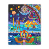 Thoth and Isis - Egyptian Hermetic Visionary Art Canvas Gallery Wrap