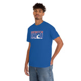 Red White and Blue Huntington Beach Wave Heavy Cotton Unisex T Shirt